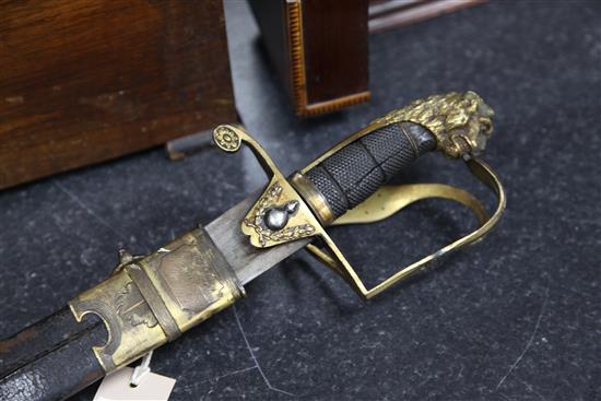 A George III Grenadier Company officers sword of the 53rd Regiment of Foot (Kings Shropshire Light Infantry),